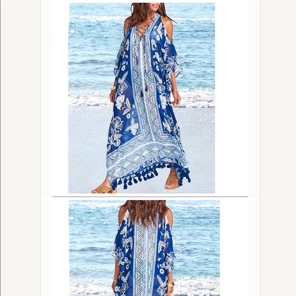 Bsubseach Women's Swimwear Turkish Kaftans Swimsuit Cover up